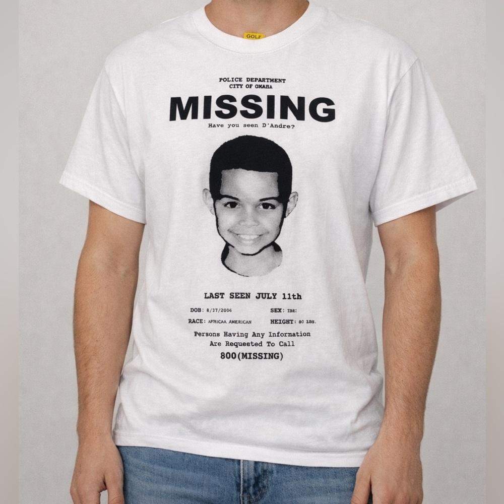 Golf Wang White Missing Graphic Tee